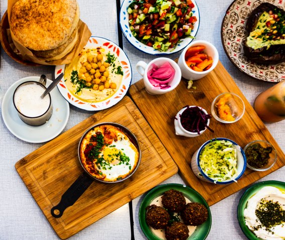 platter of assorted dishes