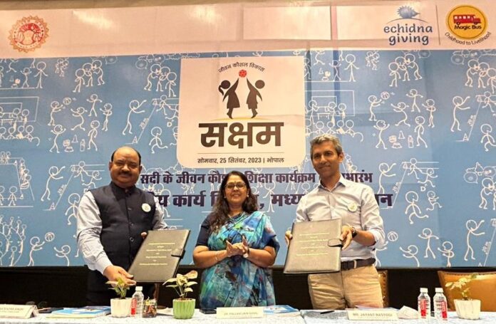 MoU signd with Department of Tribal Affairs, Govt of Madhya Pradesh to introduce project ‘Saksham’ - a Life Skills Education programme in government schools